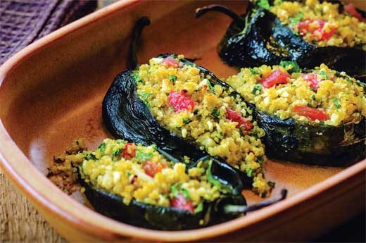 Quinoa and Florida Grapefruit Stuffed Poblano Peppers